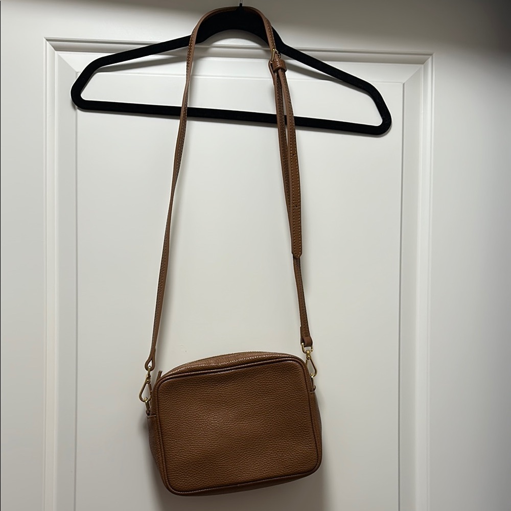 Quince Italian Leather Bag with Gold Zipper